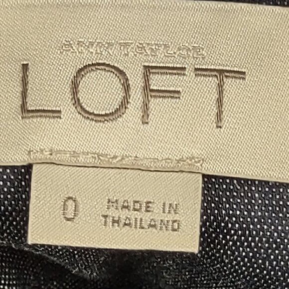 Ann Taylor Loft Women's Charcoal Gray Cotton A-Line Skirt Size 0 - Picture 9 of 10